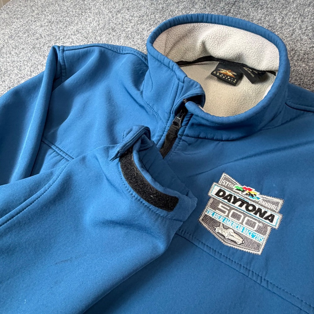 Prairie Mountain Mens Daytona 500 2015 Softshell Jacket Blue Large NASCAR Racing
